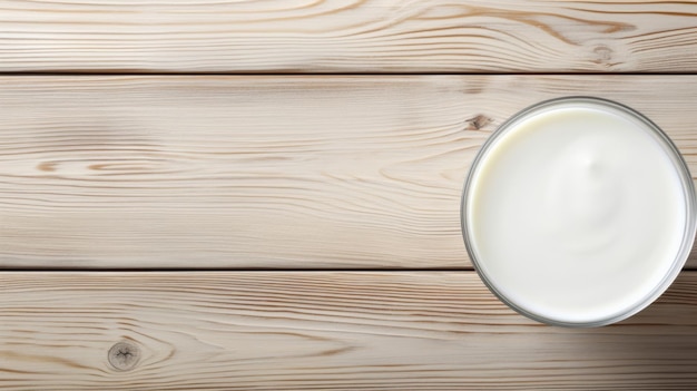 写真 新鮮な有機牛乳乳製品の写実的な水平背景乳糖とタンパク質の豊富な食品 ai 生成された背景とコピースペース クリーミーな牛乳乳製品