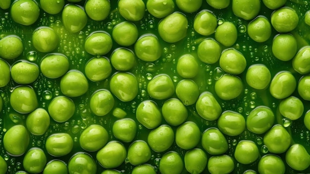 Fresh organic peas vegetable horizontal background