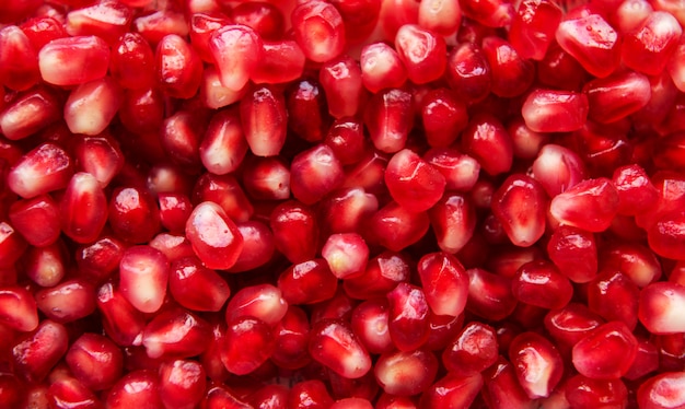 Fresh organic pomegranate seeds