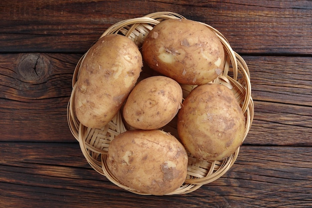 Fresh organic potatoes