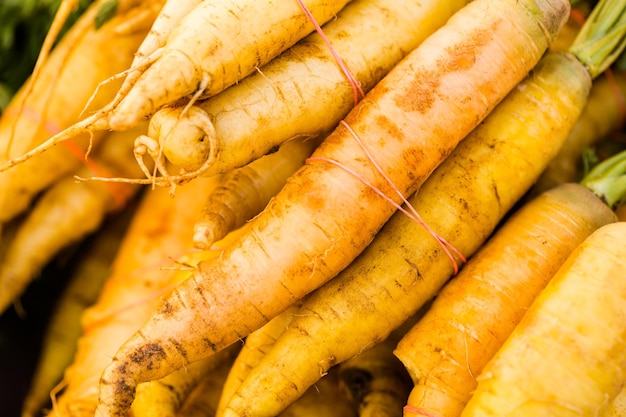 Fresh organic produce at the local farmers market.