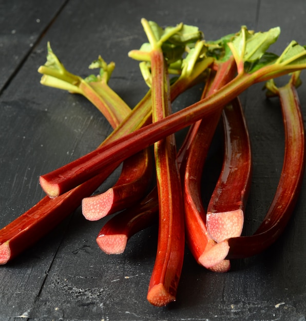 Fresh organic rhubarb