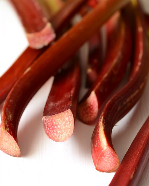 Fresh organic rhubarb