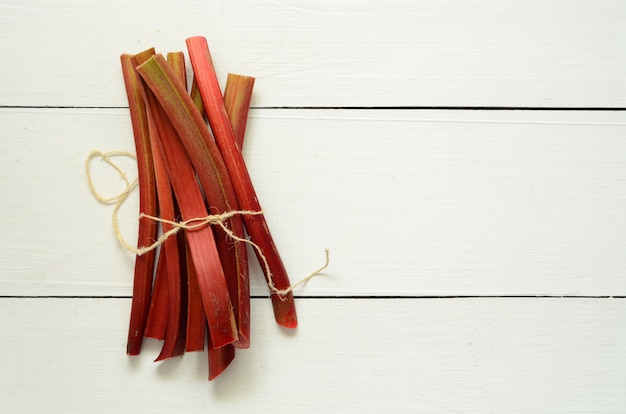 Fresh organic rhubarb