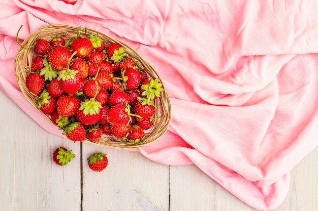 Fresh organic ripe strawberry