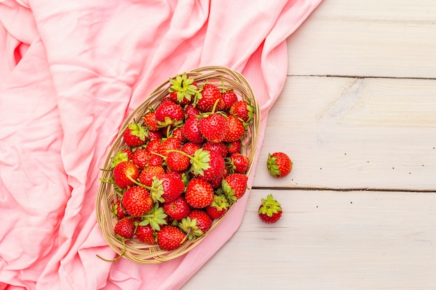 Fresh organic ripe strawberry