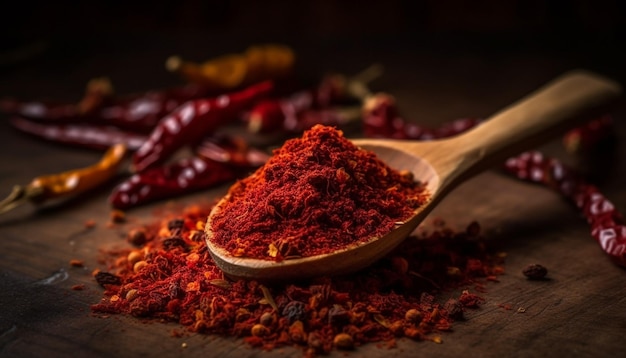 Fresh organic spice heap adds gourmet flavors generated by AI