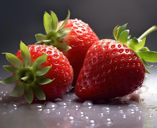 Fresh organic strawberries