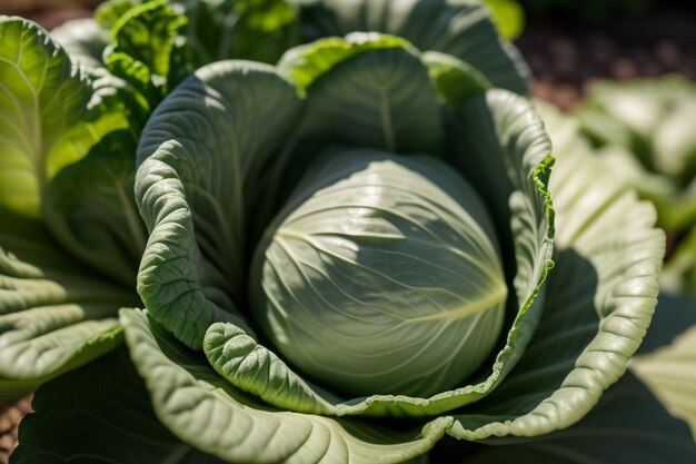 Foto cavolo cappuccio di verdure fresche biologiche