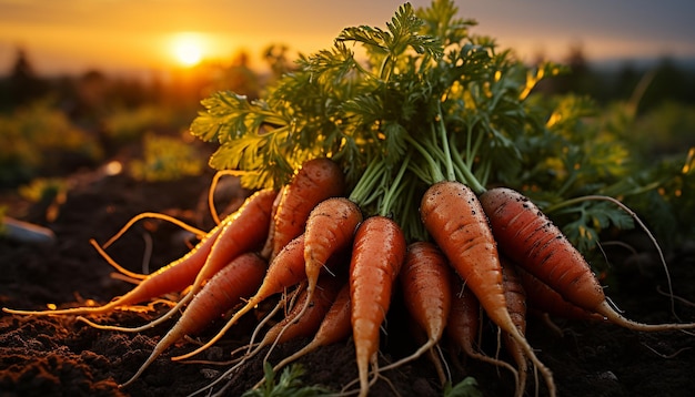 Fresh organic vegetables harvested from the farm healthy eating generated by artificial intelligence