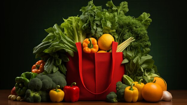 Fresh organic vegetables laid out on paper background Top view of a balanced nutrition