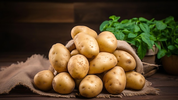 Fresh organic whole potato