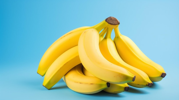 Fresh organic yellow banana a healthy snack for vegetarian