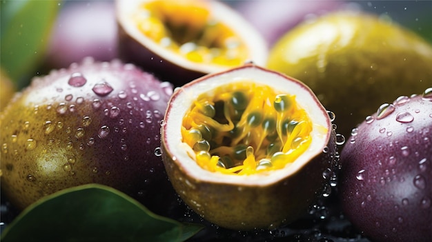 fresh passionfruit background