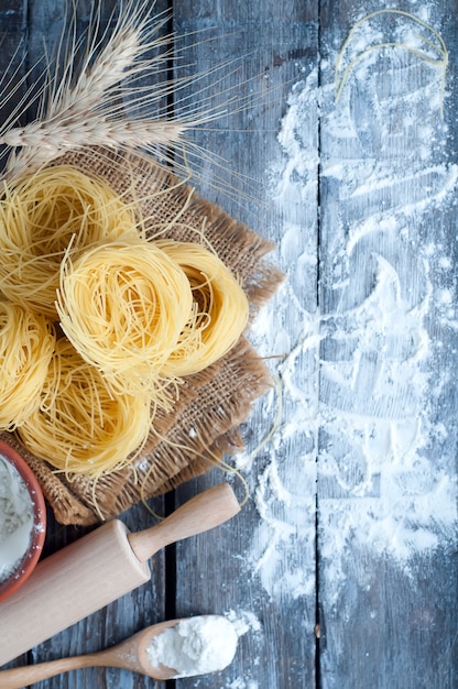 Fresh pasta and ingredient