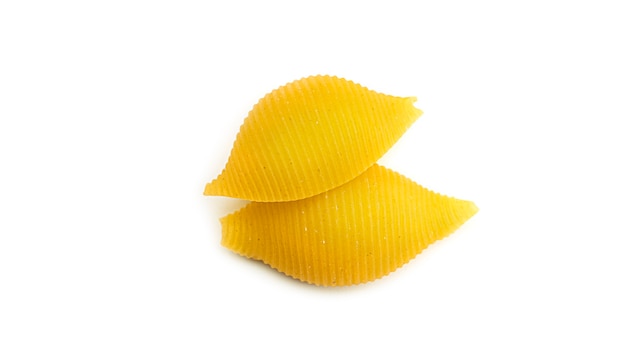 Fresh pasta on white background