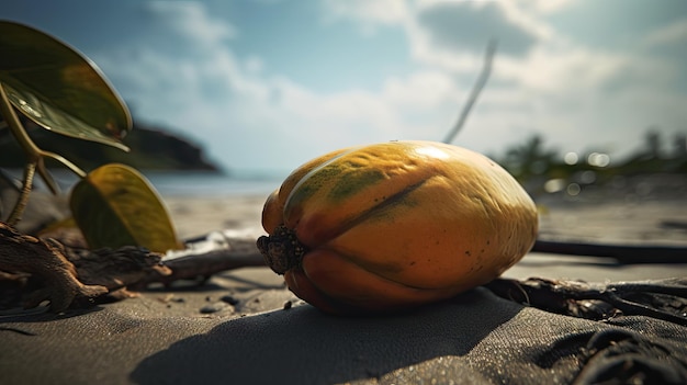 Fresh PAW PAW Fruit illustration