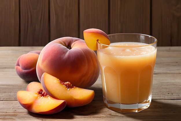 Fresh peach juice