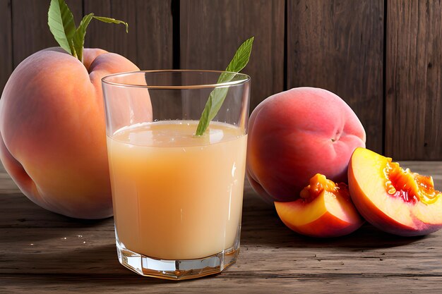 Fresh peach juice