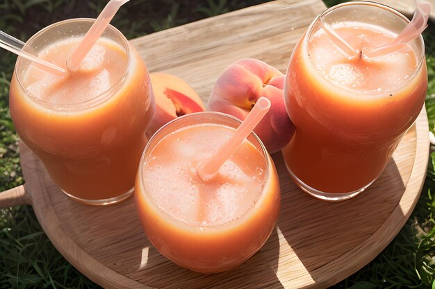 Fresh peach juice