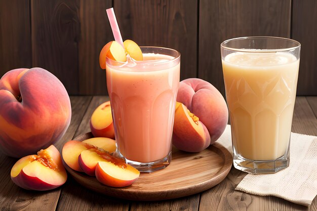 Fresh peach juice