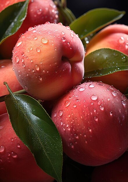 fresh peaches as background