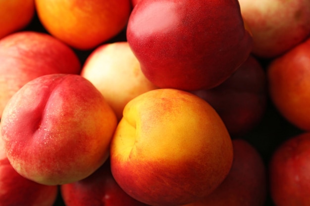 Fresh peaches background