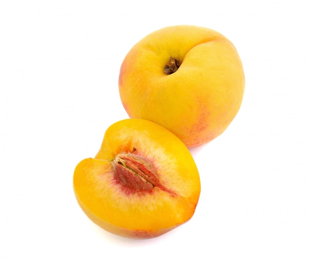 Fresh peaches isolated