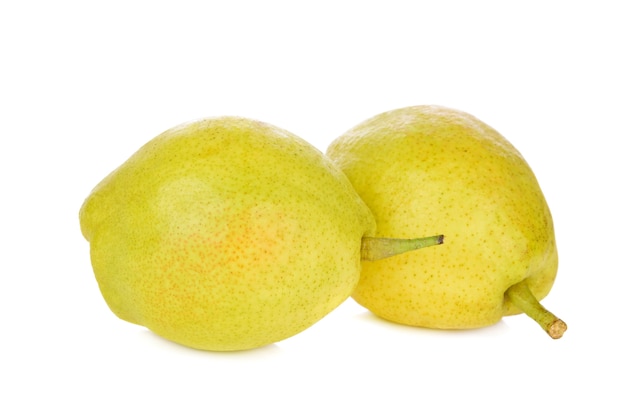 Fresh pear fruit isolated on the white space