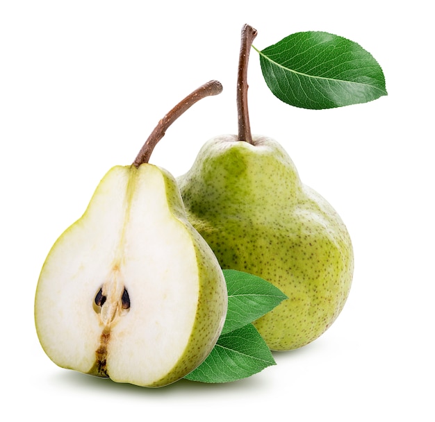 Fresh pear isolated . Clipping path