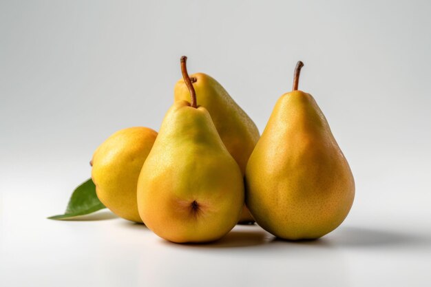 Fresh pear solid color background image generative ai