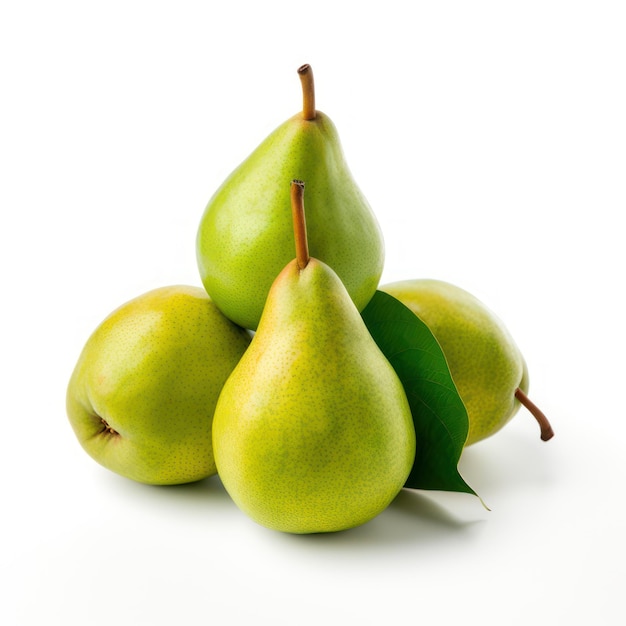 Fresh pear on white background