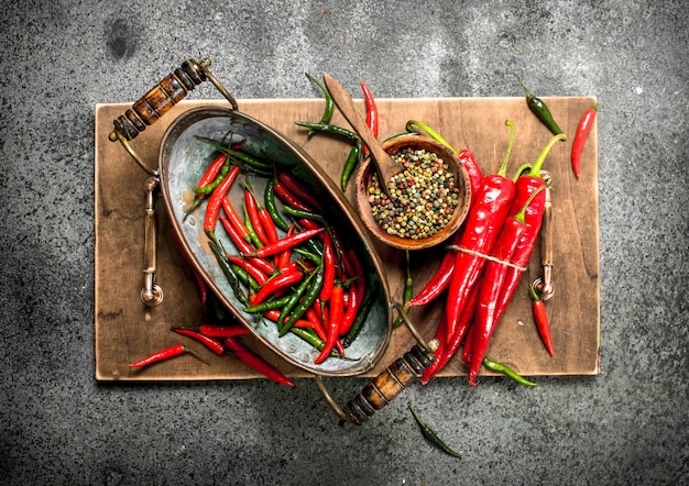 Fresh pepper in a bowl.