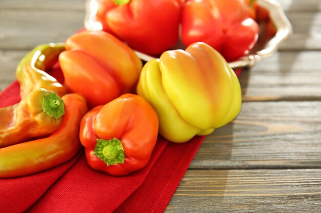 Fresh peppers closeup