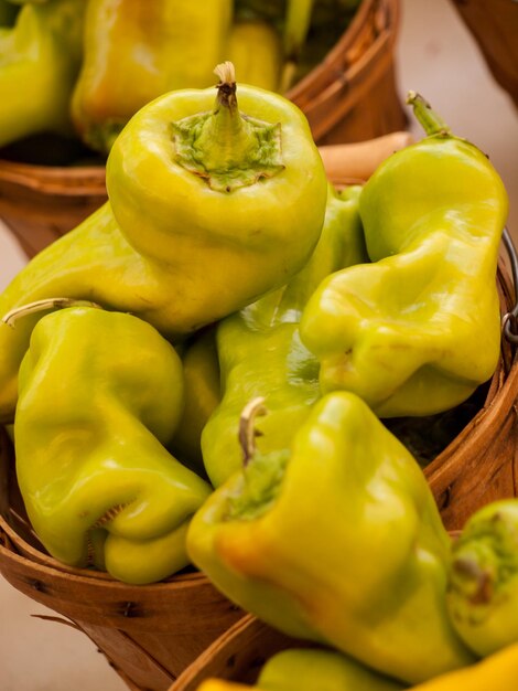 Fresh peppers at the local farmer's market.