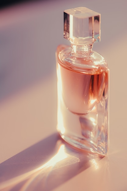 Fresh perfume at sunset perfumery as luxury beauty and cosmetic product