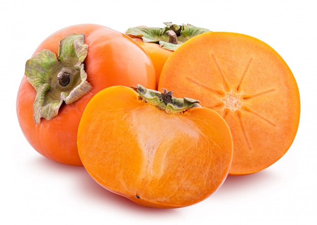 Fresh persimmon isolated 