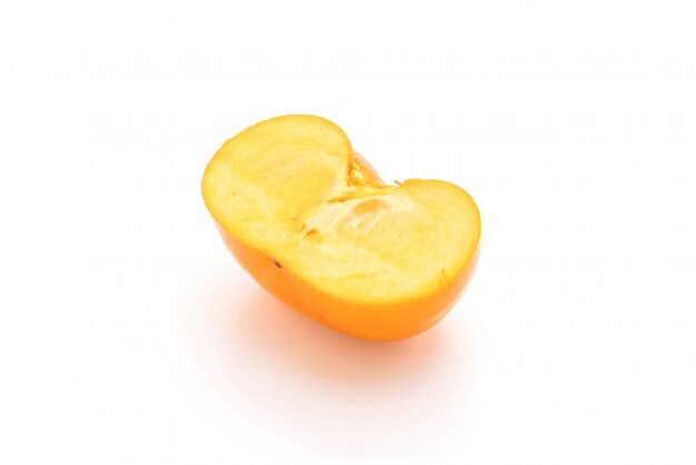 fresh persimmon on white background