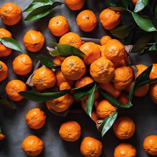 Photo fresh picked mandarins