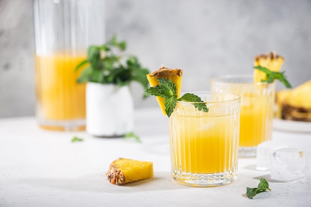 Fresh pineapple cocktail
