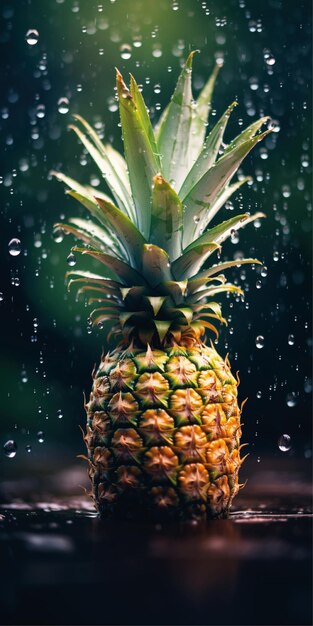 fresh pineapple fruit background
