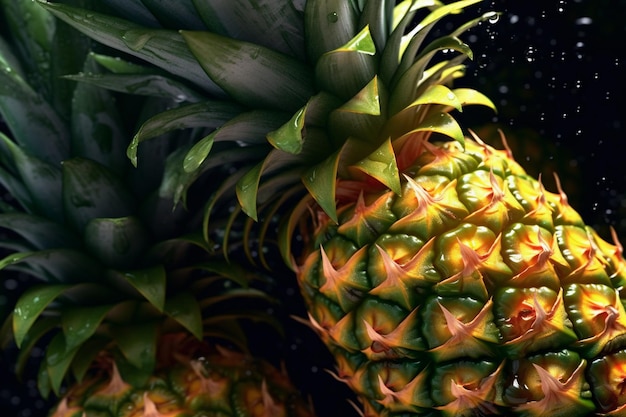 Fresh Pineapple Fruits Ai generative