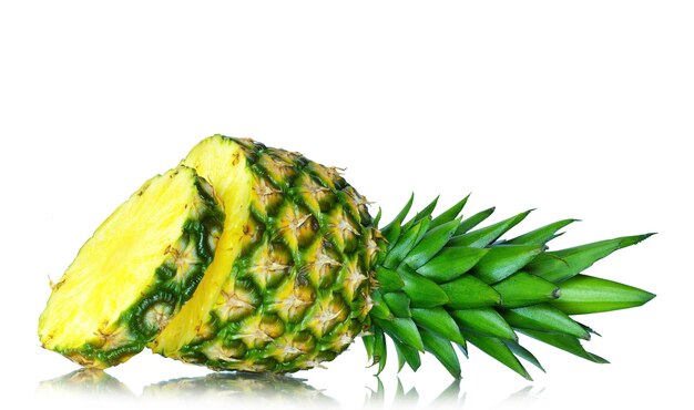 Fresh pineapple isolated on the white background