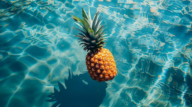 fresh pineapple in water