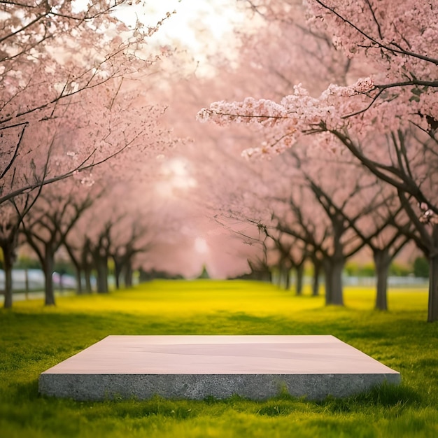 Photo fresh pink blossoms adorn the budding cherry tree background