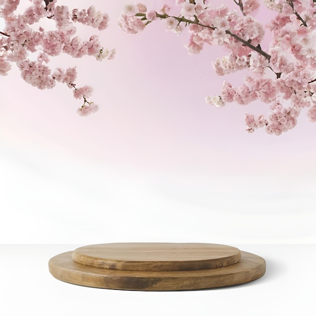 fresh pink blossoms adorn the budding cherry tree background