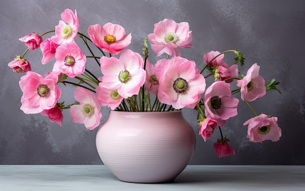 Fresh pink buttercup ranunculus bouquet Created with Generative AI technology