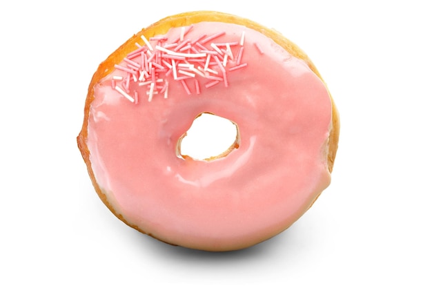 Photo fresh pink donut