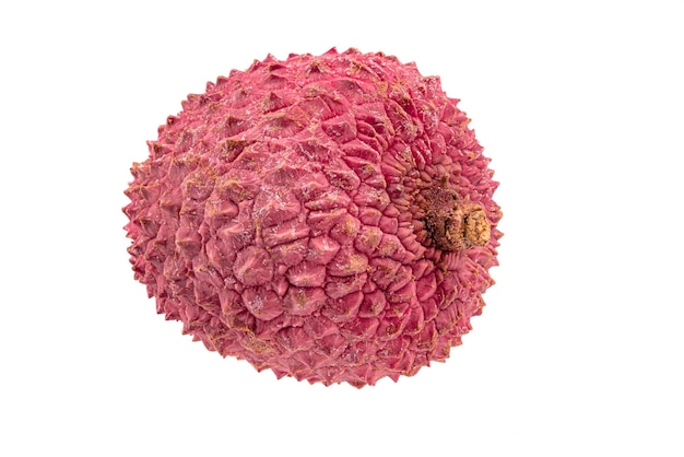 Fresh pink lychee isolated