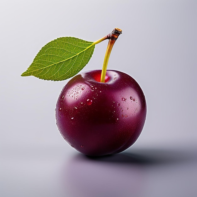 Fresh Plum Against a Soft Background